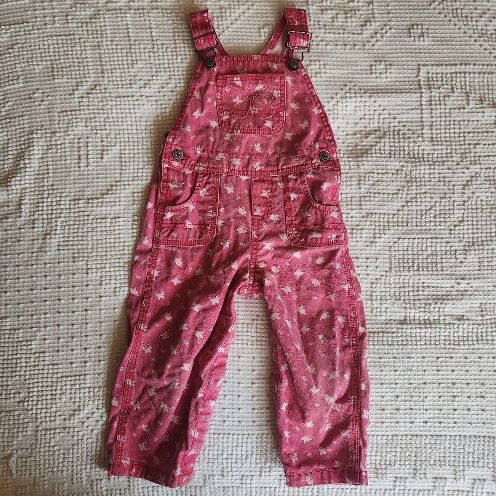 Osh Kosh B'Gosh Faded Butterfly Overalls | 24mo